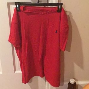 Red polo t shirt